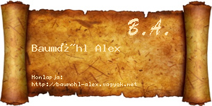 Baumöhl Alex névjegykártya